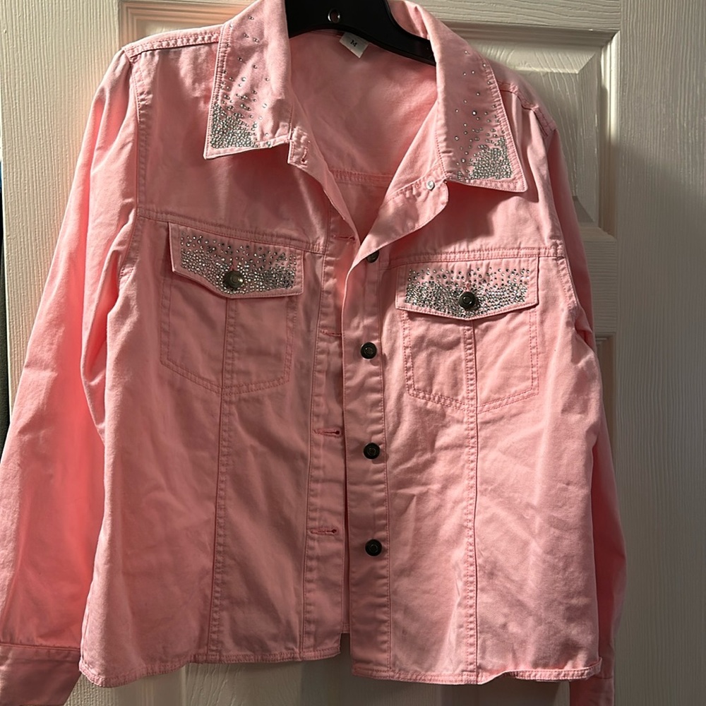 M pink bedazzled jacket